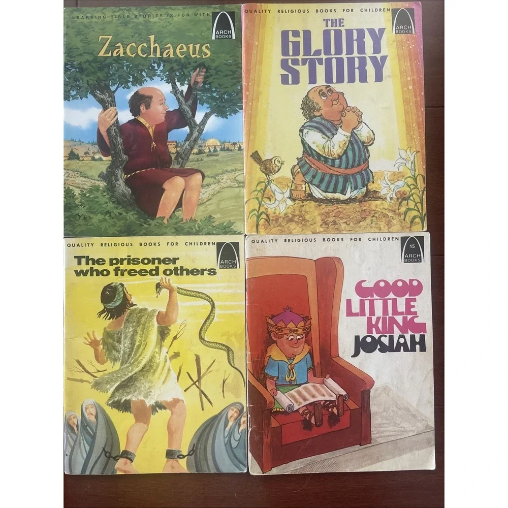 Vintage Huge Lot of 66 Arch Books Quality Religious Books For Children Bible 70s